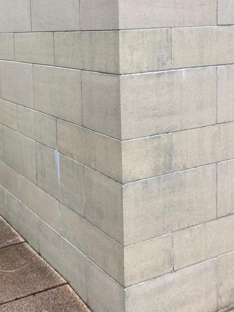 After pressure washing