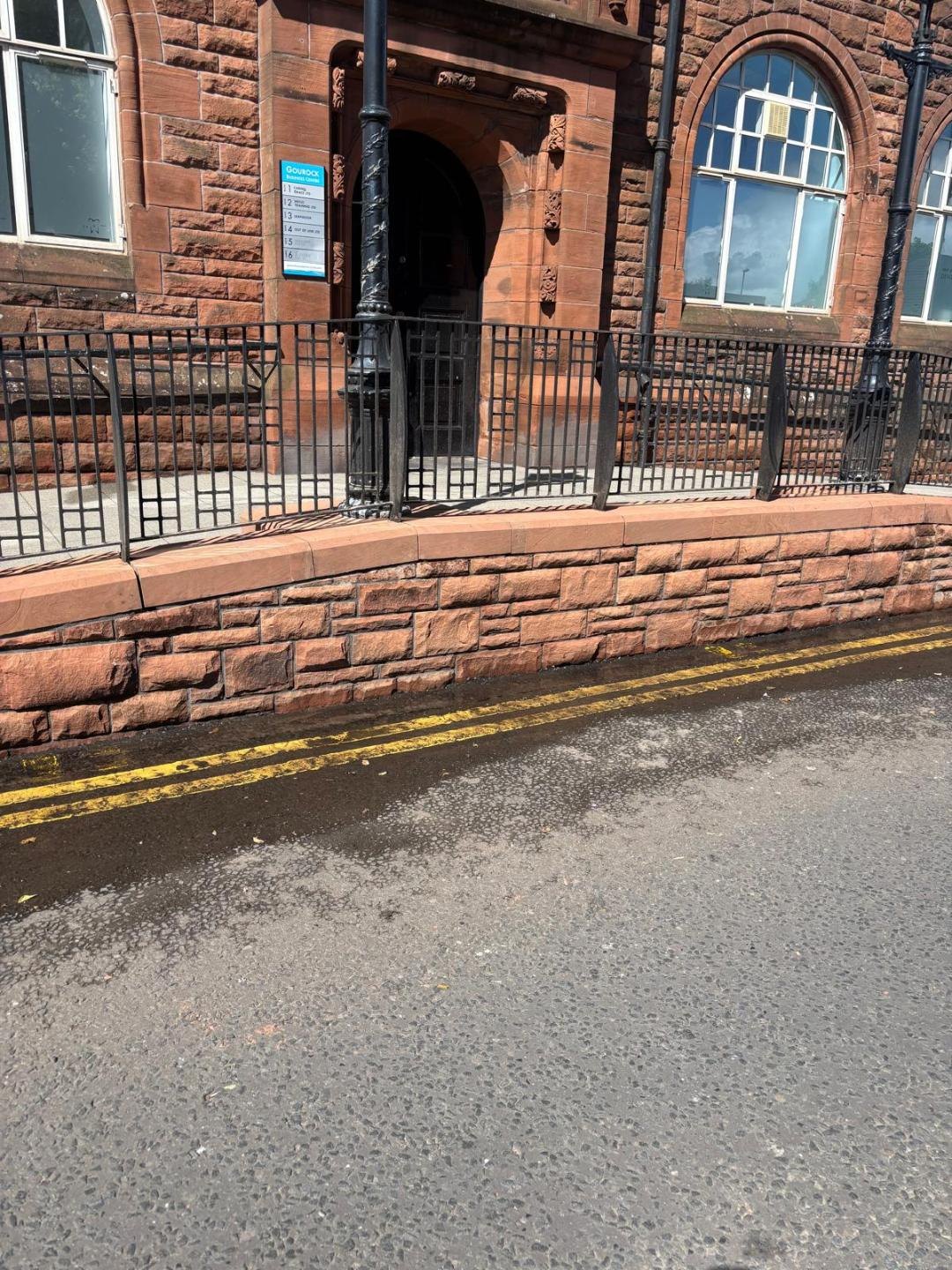 After sandstone cleaning