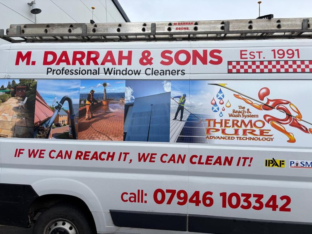 M Darrah & Sons van — ThermoPure Reach & Wash: if we can reach it, we can clean it